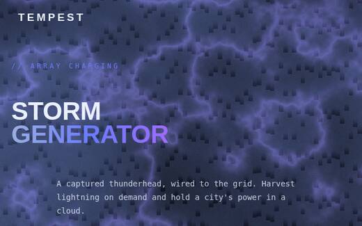 Storm Generator design direction