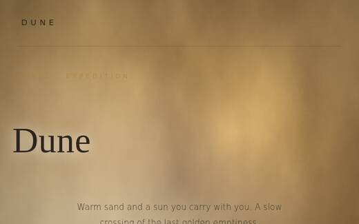Dune design direction